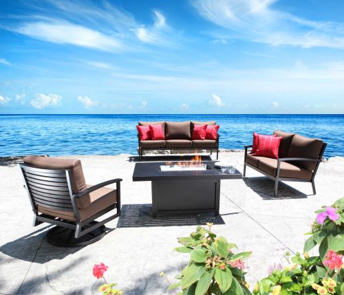 Monaco 42" Square Outdoor Fire Table